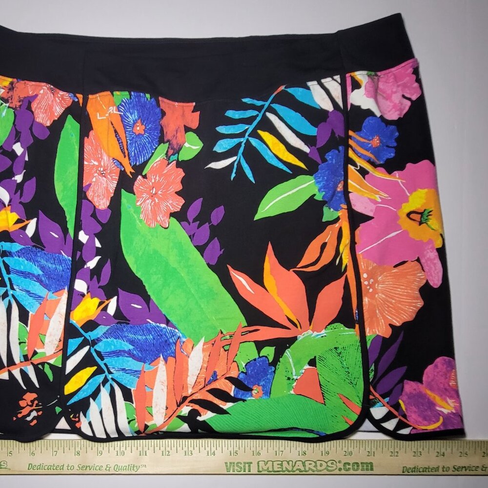 Lauren Ralph Lauren Active Womens Multicolored Floral Pattern Skort Size XL - Picture 11 of 13
